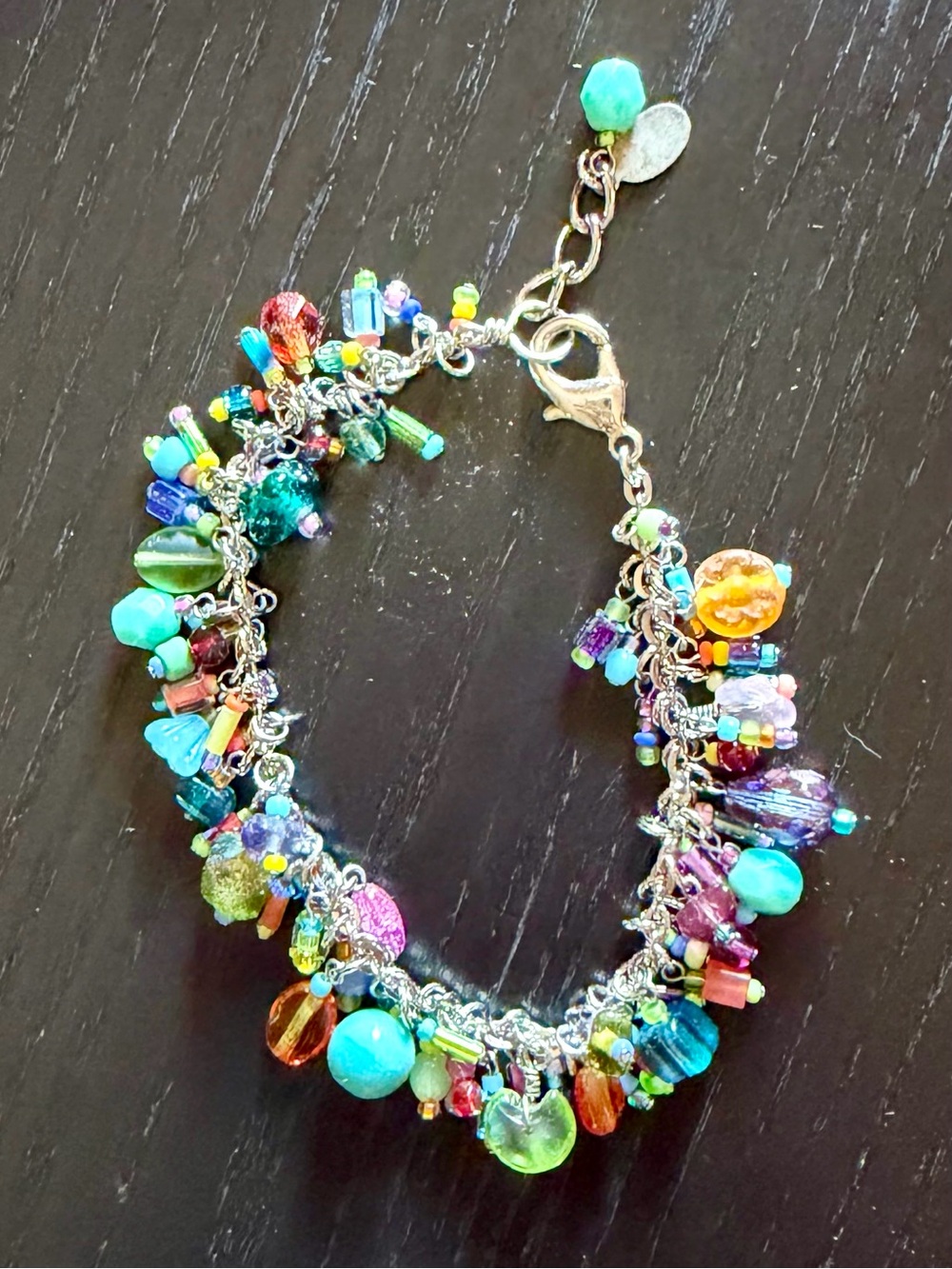 Multicolor Beaded Charm Bracelet